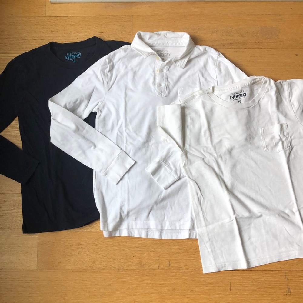 A lot of 3 J. Crew boy’s tops